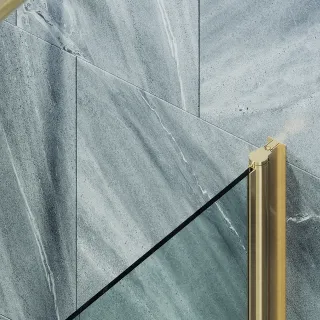 Шторка на ванну MaybahGlass MGV-597-3 50см золото