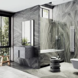 Шторка на ванну MaybahGlass MGV-142-1у 54см белый