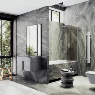 Шторка на ванну MaybahGlass MGV-73-1ш 50см белый