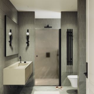 Душевая дверь MaybahGlass MGD-805-6 80см чёрный