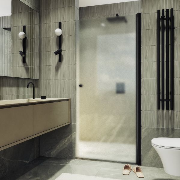 Душевая дверь MaybahGlass MGD-808-6 80см чёрный