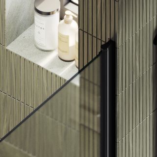 Душевая дверь MaybahGlass MGD-808-6 80см чёрный