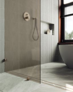 Душевая перегородка MaybahGlass MGD-265-2 79см бронза