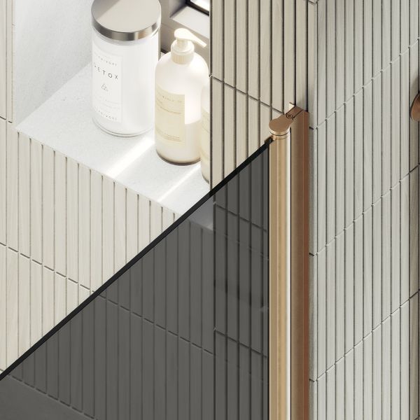 Душевая дверь MaybahGlass MGD-806-2 80см бронза