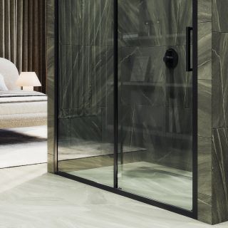 Душевая дверь MaybahGlass MGD-1276-6 120см чёрный/прозрачный