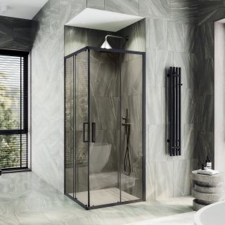 Душевой уголок MaybahGlass MGY-1323-6 90x90см чёрный/прозрачный