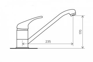 Смеситель для кухни Tolero Низкий белый 694678