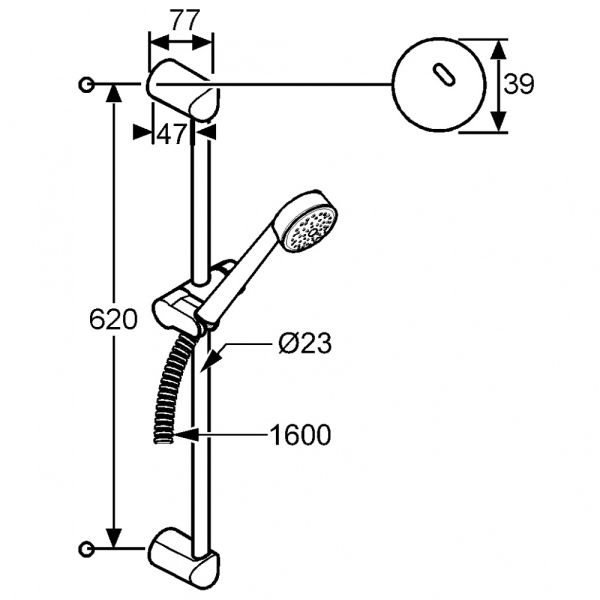 Душевой гарнитур Kludi Zenta хром 6063005-00