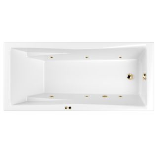 Гидромассажная ванна WHITECROSS Palace 0104.180080.100.SOFT.GL 180x80 см Soft золото