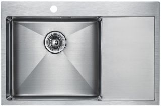 Мойка кухонная Paulmark Elde PM807851-BSL левая брашированная нержавеющая сталь