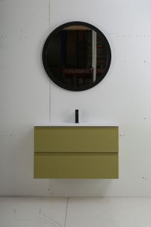 Подвесная тумба под раковину Art&Max Bianchi 75см оливковый матовый AM-Bianchi-750-2C-SO-OM