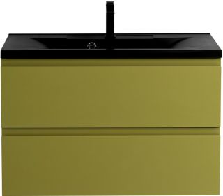 Подвесная тумба под раковину Art&Max Bianchi 75см оливковый матовый AM-Bianchi-750-2C-SO-OM