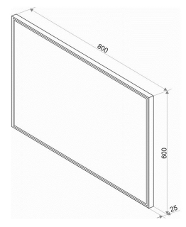 Зеркало с подсветкой Continent Sting ЗЛП511 с сенсорным выключателем 80см