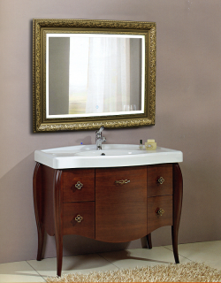 Зеркало с подсветкой Continent Vintage ЗЛП27 с сенсорным выключателем 92см бронза