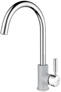 Смеситель для кухни Paulmark Holstein Ho212063-GRCR серый/хром