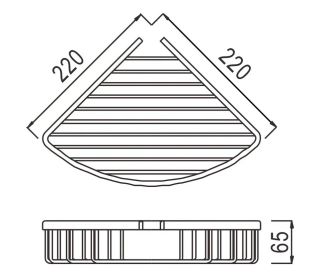 Полка металлическая угловая Rose RW11Q бронза