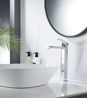 Смеситель для раковины высокий Knotlor KN-24, хром