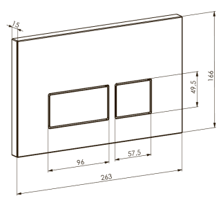 Кнопка смыва Boheme 664-B чёрный матовый