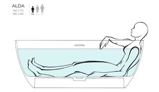 Ванна из искусственного камня Salini Alda S-Sense 101914G 160x70см белый глянцевый