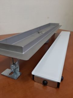 Душевой трап ALMAes Laguna LG100WH 100см белое стекло