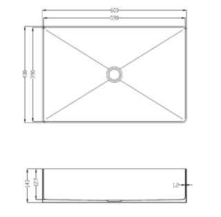 Раковина AltroBagno Solido 001021 OrSp из нержавеющей стали золото матовое