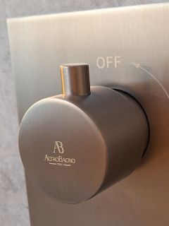 Душевая система с термостатом AltroBagno Unione 040409 GrMt оружейная сталь