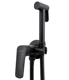 Гигиенический душ со смесителем Aquatek Вега AQ1019MB чёрный матовый