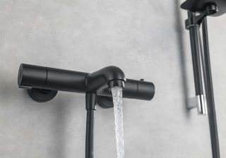 Термостатический смеситель для ванны Aquatek AQ1043MB чёрный матовый