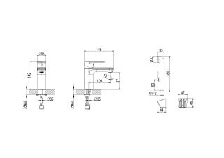 Смеситель для раковины с гигиеническим душем Aquatek Ника AQ1812MB черный