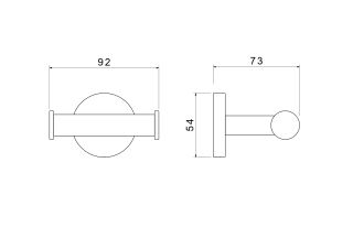 Крючок двойной Aquatek Оберон AQ4202BG шлифованное золото