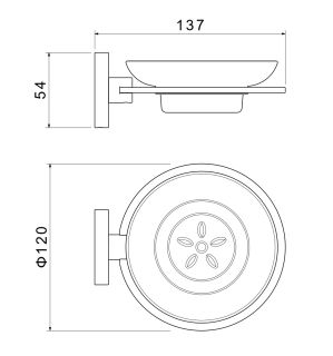 Мыльница Aquatek Оберон AQ4203BG шлифованное золото