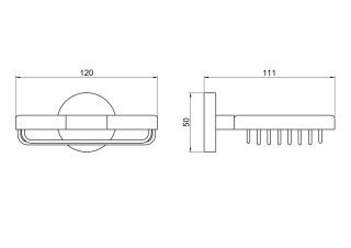 Мыльница решетка Aquatek Бетта AQ4633BGM оружейная сталь