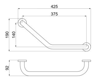 Поручень Aquatek AQ4997CR 43см хром