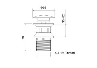 Донный клапан Aquatek AQ6002BG шлифованное золото