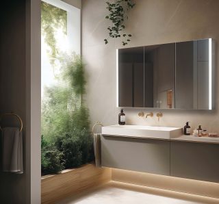 Зеркало-шкаф с подсветкой Aquatek AQ7129-MLC 120 см сенсорное управление хром