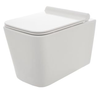 Подвесной унитаз AQUAme AQM2003 с крышкой-сиденьем белый глянцевый