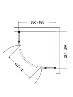 Душевой уголок AQUAme AQM7101-2-9 90x90см чёрный матовый