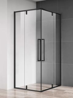 Душевой уголок AQUAme AQM7102-2-8 80x80см чёрный матовый