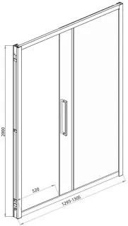 Душевая дверь Aquanet Delta NPE6121 273612 130 см стекло прозрачное профиль хром