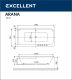 Ванна акриловая Excellent ARANA WAEX.ARA180WH 180 x 85 см