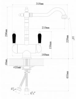 Смеситель для кухни Florentina Ария с подключением под фильтр золото