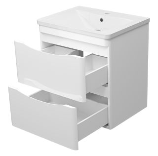 Подвесная тумба под раковину Misty Атлантик 60 см белый