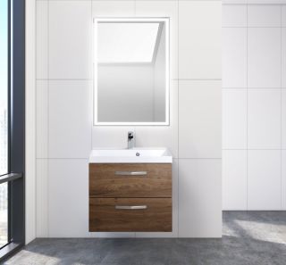 Тумба под раковину BelBagno подвесная 60x50см Rovere Tabacco AURORA-600-2C-SO-RT
