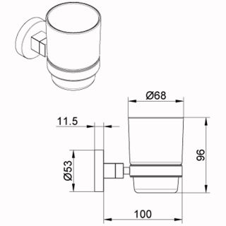Стакан стеклянный AZARIO NESSY AZ-73106