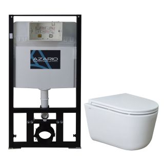 Сет AZARIO AZ-8010-1000+LY1100R унитаз подвесной Creo Ceramique LYon 2.0 с системой смыва Tornado в комплекте с быстросъемным сиденьем микролифт
