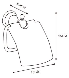 Держатель туалетной бумаги Azario ELVIA AZ-91110G с крышкой