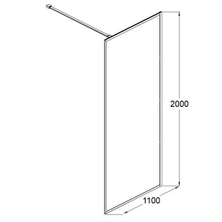 Душевая перегородка AZARIO RICHMOND AZ-NAG 6310 1100 BLACK
