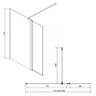 Душевая перегородка Azario CHICAGO AZ-NAR6321 800