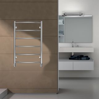 Полотенцесушитель водяной AZARIO VERONA AZ04158 500/800 6 секций, нижнее/диагональное подключение, 1/2, хром