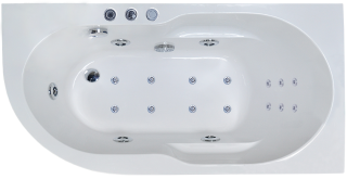 Гидромассажная ванна Royal Bath Azur De Luxe 150x80см правая белый RB614201DL-R